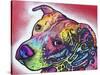 How I See It, Dogs, Pets, Animals, Pink, White, Colorful, Waiting, Pop Art-Russo Dean-Stretched Canvas