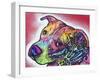 How I See It, Dogs, Pets, Animals, Pink, White, Colorful, Waiting, Pop Art-Russo Dean-Framed Giclee Print