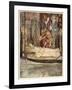 How King Arthur and Queen Guenever Went to See the Barge That Bore the Corpse of Elaine the Fair-Arthur Rackham-Framed Giclee Print