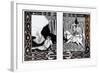 How King Mark and Sir Dinadan Heard Sir Palomides, Illustration from 'Le Morte D'Arthur'-Aubrey Beardsley-Framed Giclee Print