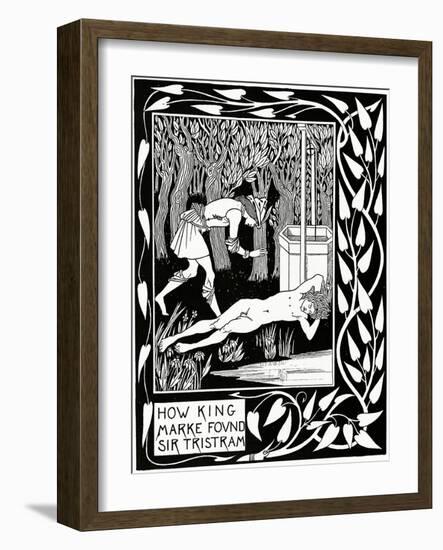 "How King Marke Found Sir Tristram", Illustration from 'Le Morte D'Arthur' by Sir Thomas Malory,…-Aubrey Beardsley-Framed Giclee Print