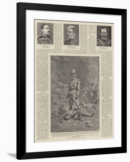 How Lieutenant the Honourable R H L J De Montmorency, 21st Lancers, Won the Victoria Cross-William T. Maud-Framed Giclee Print