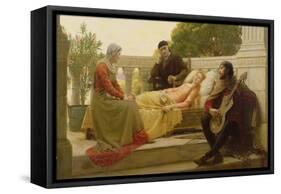 How Liza Loved the King, 1890-Edmund Blair Leighton-Framed Stretched Canvas