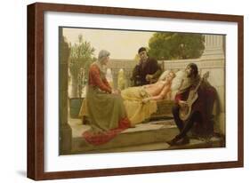 How Liza Loved the King, 1890-Edmund Blair Leighton-Framed Giclee Print