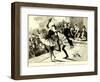 How merchants and cowboys in Butte, Montana run the saloons, 1886-American School-Framed Giclee Print