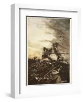 How Mordred Was Slain by Arthur, and How by Him Arthur Was Hurt to the Death-Arthur Rackham-Framed Giclee Print