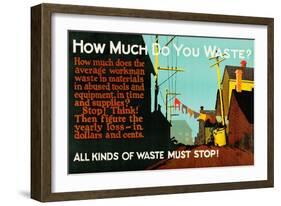 How Much Do You Waste?-Robert Beebe-Framed Art Print