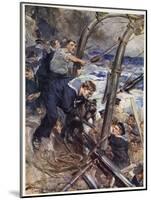 How Norah the Bulldog Was Saved from the Sinking Battleship-Cyrus Cuneo-Mounted Giclee Print