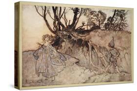 How Now Spirit! Wither Wander You?, Illustration from 'Midsummer Nights Dream'-Arthur Rackham-Stretched Canvas