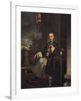 'How Qua, Head of the Hong Merchants in Canton', c1830-George Chinnery-Framed Giclee Print