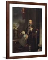 'How Qua, Head of the Hong Merchants in Canton', c1830-George Chinnery-Framed Giclee Print