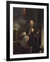 'How Qua, Head of the Hong Merchants in Canton', c1830-George Chinnery-Framed Giclee Print