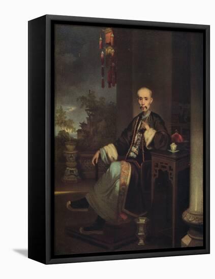 'How Qua, Head of the Hong Merchants in Canton', c1830-George Chinnery-Framed Stretched Canvas