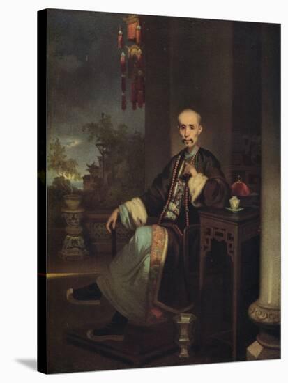 'How Qua, Head of the Hong Merchants in Canton', c1830-George Chinnery-Stretched Canvas