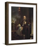 'How Qua, Head of the Hong Merchants in Canton', c1830-George Chinnery-Framed Giclee Print