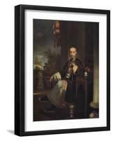 'How Qua, Head of the Hong Merchants in Canton', c1830-George Chinnery-Framed Giclee Print