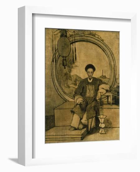 How Qua, Senior Hong Merchant at Canton, China-George Chinnery-Framed Giclee Print