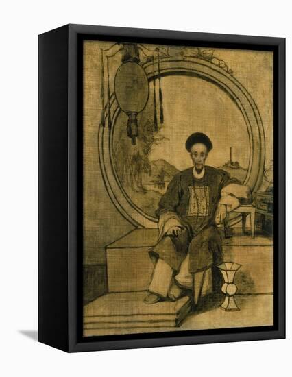 How Qua, Senior Hong Merchant at Canton, China-George Chinnery-Framed Stretched Canvas