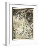 How Queen Guenever Rode A-Maying into the Woods and Fields Beside Westminster-Arthur Rackham-Framed Premium Giclee Print