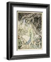 How Queen Guenever Rode A-Maying into the Woods and Fields Beside Westminster-Arthur Rackham-Framed Giclee Print