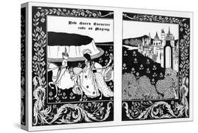 How Queen Guenever Rode on Maying, Illustration from 'Le Morte D'Arthur' by Thomas Malory, 1894-Aubrey Beardsley-Stretched Canvas