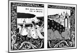 How Queen Guenever Rode on Maying, Illustration from 'Le Morte D'Arthur' by Thomas Malory, 1894-Aubrey Beardsley-Mounted Giclee Print