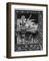 How Sir Bedivere Cast the Sword Excalibur into the Water, an Illustration from 'Le Morte D'Arthur'-Aubrey Beardsley-Framed Giclee Print