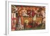 How Sir Galahad, Sir Bors & Sir Percival Were Fed with Sanct Grael; But Sir Percival's Sister Died-Dante Gabriel Rossetti-Framed Giclee Print