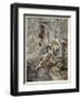 How Sir Lancelot Faught with a Friendly Dragon-Arthur Rackham-Framed Premium Giclee Print