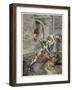 How Sir Lancelot Faught with a Friendly Dragon-Arthur Rackham-Framed Giclee Print