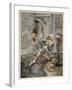 How Sir Lancelot Faught with a Friendly Dragon-Arthur Rackham-Framed Giclee Print