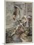 How Sir Lancelot Faught with a Friendly Dragon-Arthur Rackham-Mounted Giclee Print