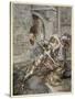 How Sir Lancelot Faught with a Friendly Dragon-Arthur Rackham-Stretched Canvas