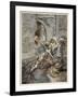 How Sir Lancelot Faught with a Friendly Dragon-Arthur Rackham-Framed Giclee Print