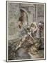 How Sir Lancelot Faught with a Friendly Dragon-Arthur Rackham-Mounted Giclee Print