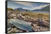 How Sound and overturned boat at Furry Creek off The Sea to Sky Highway near Squamish, British Colu-Frank Fell-Framed Stretched Canvas