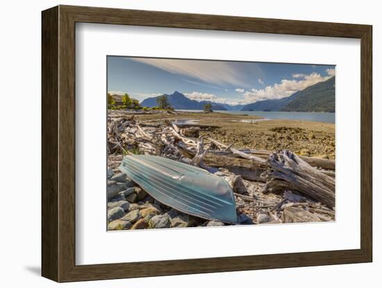 How Sound and overturned boat at Furry Creek off The Sea to Sky Highway near Squamish, British Colu-Frank Fell-Framed Photographic Print