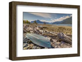 How Sound and overturned boat at Furry Creek off The Sea to Sky Highway near Squamish, British Colu-Frank Fell-Framed Photographic Print