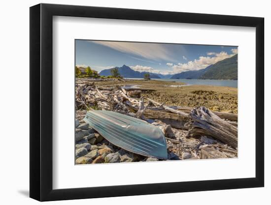 How Sound and overturned boat at Furry Creek off The Sea to Sky Highway near Squamish, British Colu-Frank Fell-Framed Photographic Print