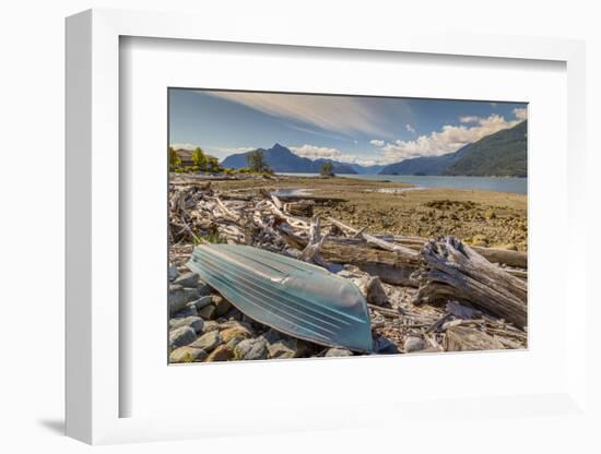 How Sound and overturned boat at Furry Creek off The Sea to Sky Highway near Squamish, British Colu-Frank Fell-Framed Photographic Print