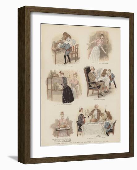 How Teddie and His Sister Adapted a Nursery Rhyme-null-Framed Giclee Print