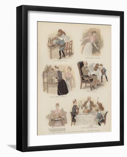 How Teddie and His Sister Adapted a Nursery Rhyme-null-Framed Giclee Print