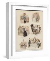 How Teddie and His Sister Adapted a Nursery Rhyme-null-Framed Giclee Print