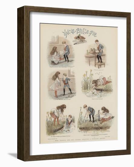 How Teddie and His Sister Adapted a Nursery Rhyme-null-Framed Giclee Print