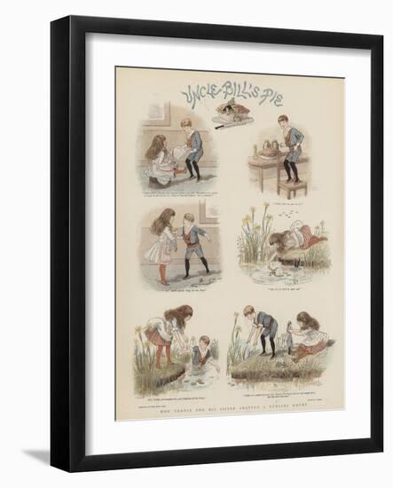 How Teddie and His Sister Adapted a Nursery Rhyme-null-Framed Giclee Print