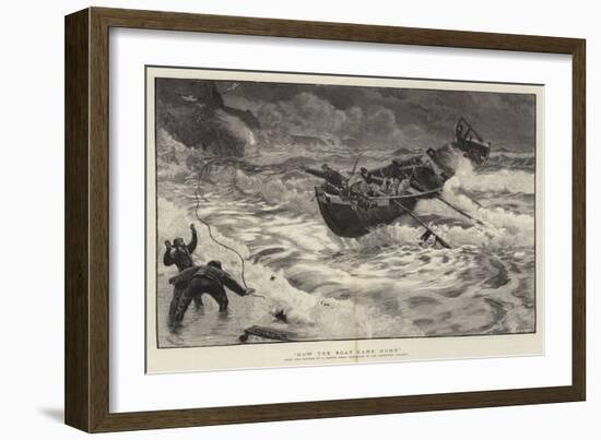 How the Boat Came Home-Charles Napier Hemy-Framed Giclee Print