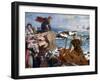 How the Danes Came Up the Channel a Thousand Years Ago, 1925-Herbert A Bone-Framed Giclee Print