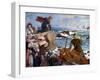 How the Danes Came Up the Channel a Thousand Years Ago, 1925-Herbert A Bone-Framed Giclee Print