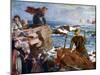 How the Danes Came Up the Channel a Thousand Years Ago, 1925-Herbert A Bone-Mounted Giclee Print