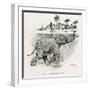 How the Elephant Crosses a River-W.H. Drake-Framed Art Print